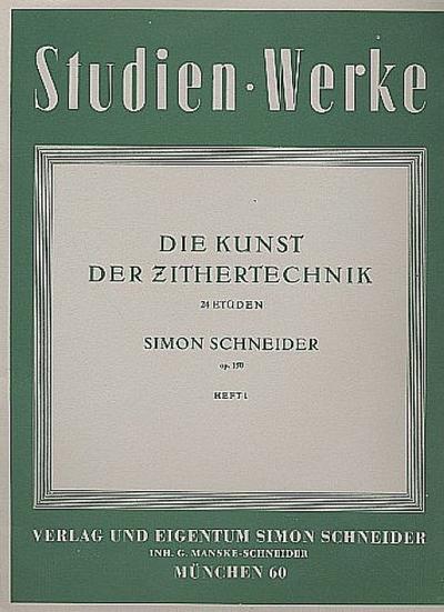 24 Etüden op.150 Band 1 (Nr.1-12)für Konzertzither