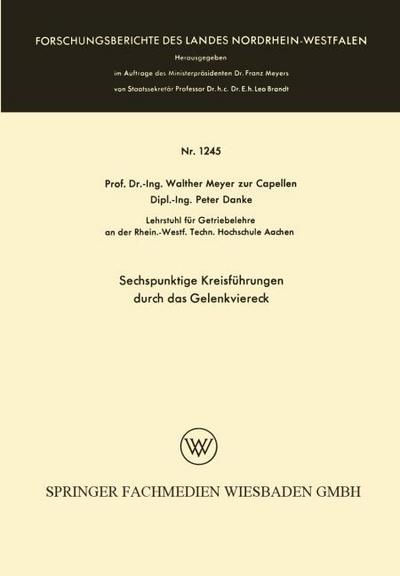 Sechspunktige Kreisführungen durch das Gelenkviereck