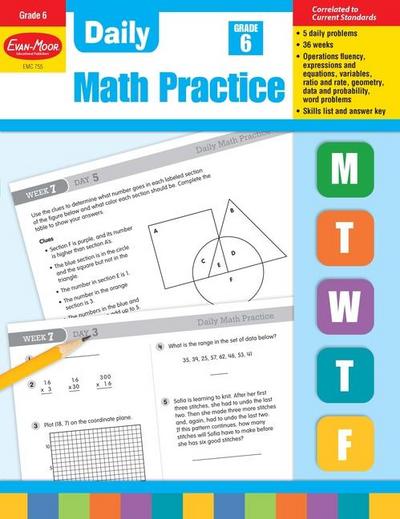 Daily Math Practice, Grade 6 Teacher Edition