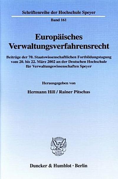Europäisches Verwaltungsverfahrensrecht.