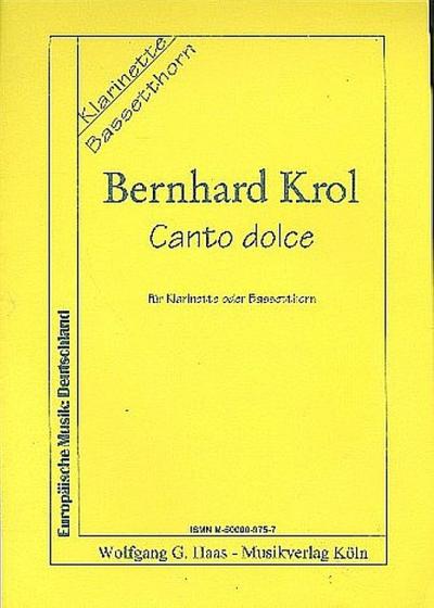 Canto dolce für Klarinette(Bassetthorn) solo