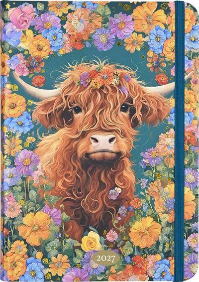 2027 Highland Cow Weekly Planner (16 Months, Sept 2026 to Dec 2027)