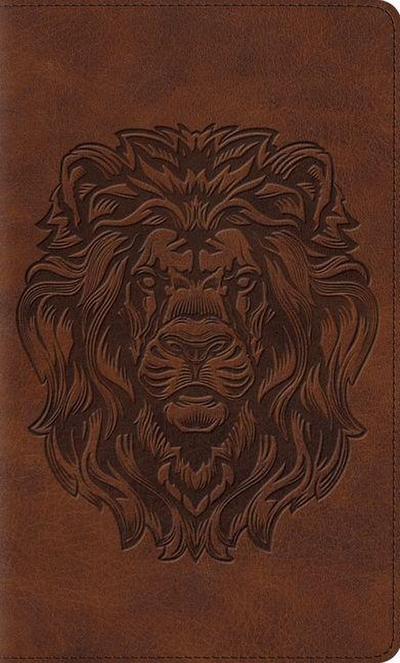 ESV Thinline Bible, Red Letter (Trutone, Brown, Royal Lion Design)