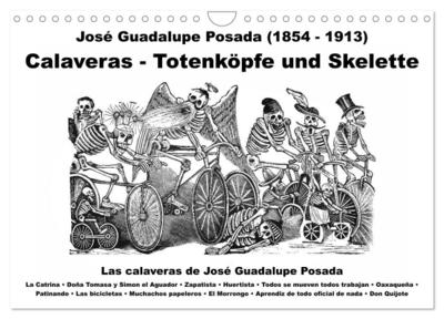 Calaveras - Totenköpfe und Skelette (Wandkalender 2026 DIN A4 quer), CALVENDO Monatskalender