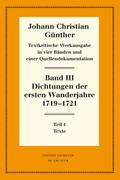 Dichtungen der ersten Wanderjahre 1719-1721