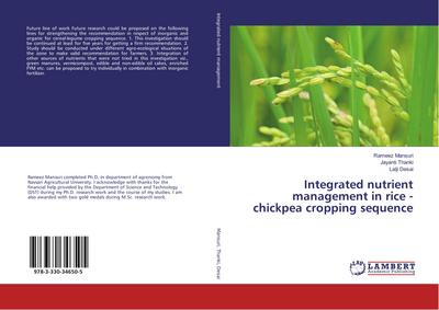 Integrated nutrient management in rice - chickpea cropping sequence