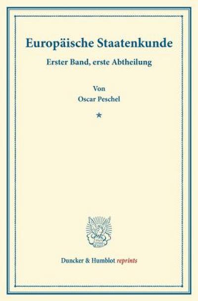 Europäische Staatenkunde.