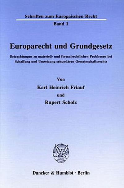 Europarecht und Grundgesetz.