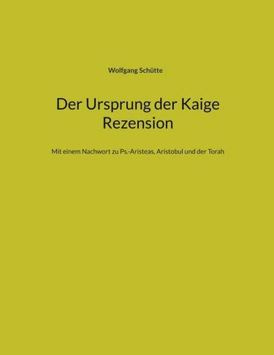 Der Ursprung der Kaige Rezension