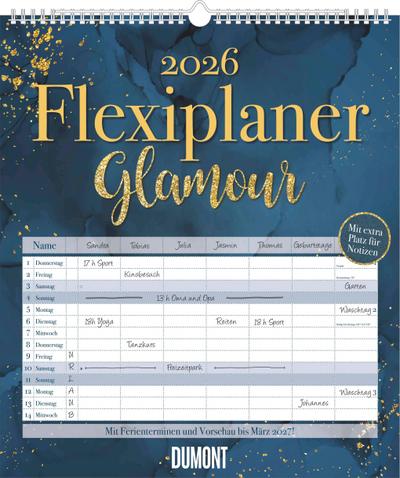 Flexiplaner Glamour im Format 34,5 x 40