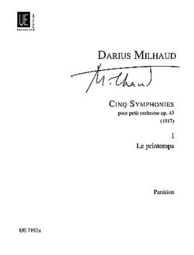 Le Printemps op.43 no.1für 4 Holzbläser, Harfe und Streichquartett