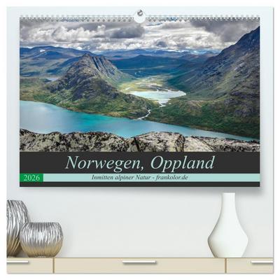 Norwegen, Oppland (hochwertiger Premium Wandkalender 2026 DIN A2 quer), Kunstdruck in Hochglanz