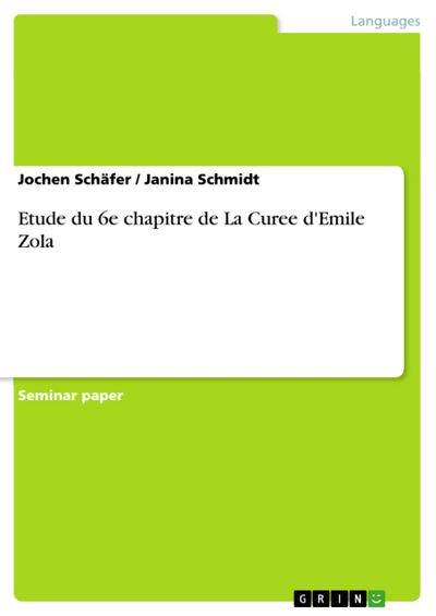 Etude du 6e chapitre de La Curee d’Emile Zola