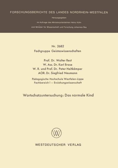 Wortschatzuntersuchung: Das normale Kind