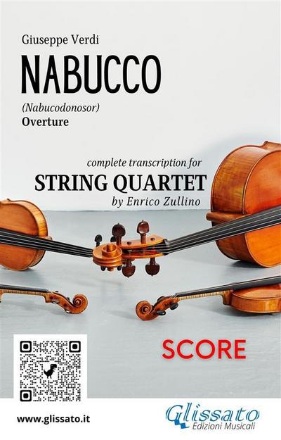 String Quartet Sheet Music "Nabucco" overture (score)