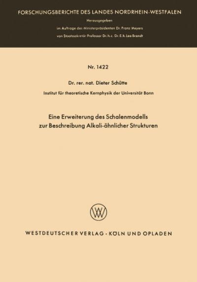 Eine Erweiterung des Schalenmodells zur Beschreibung Alkali-ähnlicher Strukturen
