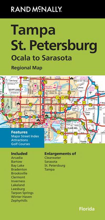 Rand McNally Folded Map: Tampa and St. Petersburg Regional Map