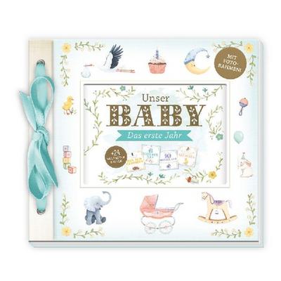Trötsch Babyalbum Unser Baby Das erste Jahr: Erinnerungsalbum zum Eintragen Geschenkbuch Baby einkleben selbst gestalten Fotos Meilensteinkarten