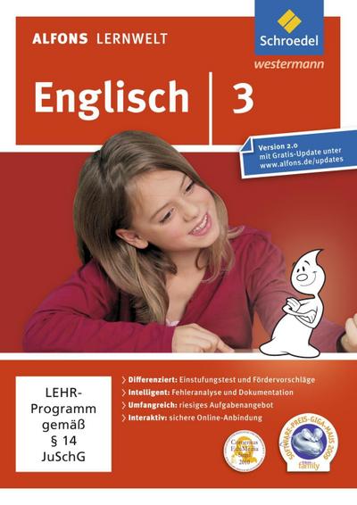 Alfons Lernwelt Lernsoftware Englisch - aktuelle Ausgabe, DVD-ROM