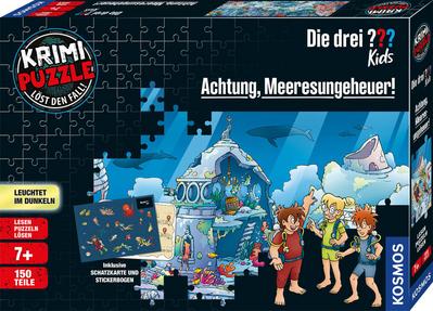 Krimi-Puzzle: Die drei ??? Kids 150 Teile - Achtung, Meeresungeheuer!