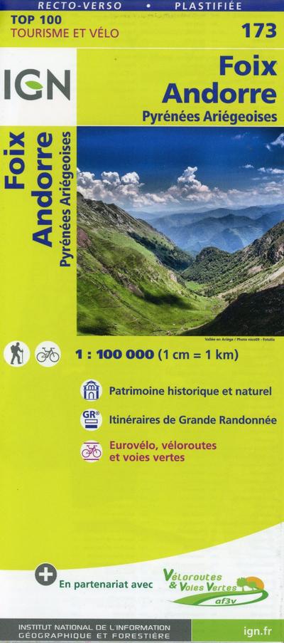 IGN 1 : 100 000 Foix Andorre