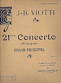 Concerto mi majeur no.21 :pour violon et orchestre
