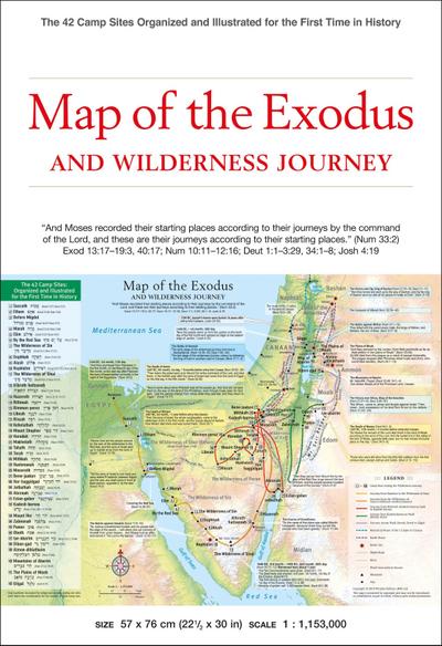 Map of the Exodus and Wilderness Journey