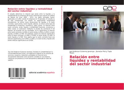 Relación entre liquidez y rentabilidad del sector industrial