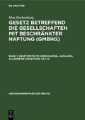 Gesetzestexte (einschließl. Ausland), Allgemeine Einleitung, §§ 1-12