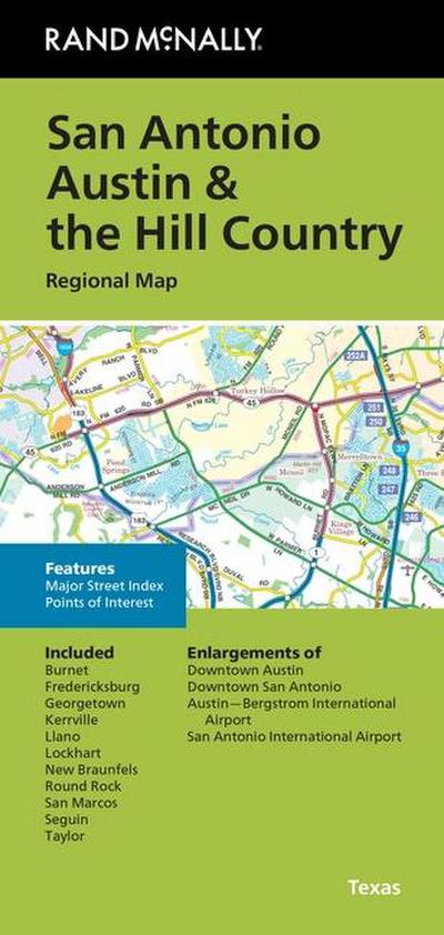 Rand McNally Folded Map: San Antonio Austin & the Hill Country Regional Map
