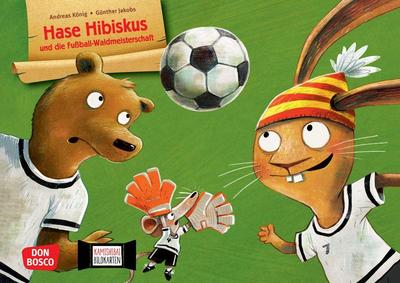 Hase Hibiskus und die Fußball-Waldmeisterschaft. Kamishibai Bildkartenset