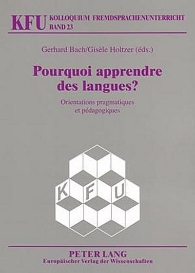 Pourquoi apprendre des langues ?