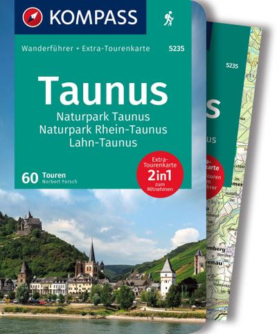 KOMPASS Wanderführer Taunus, Naturpark Taunus, Naturpark Rhein-Taunus, Lahn-Taunus, 60 Touren mit Extra-Tourenkarte
