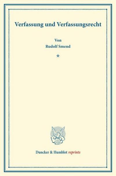 Verfassung und Verfassungsrecht