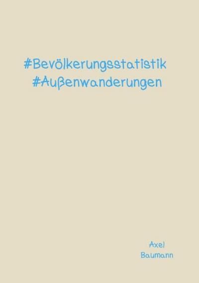 Bevölkerungsstatistik Außenwanderungen