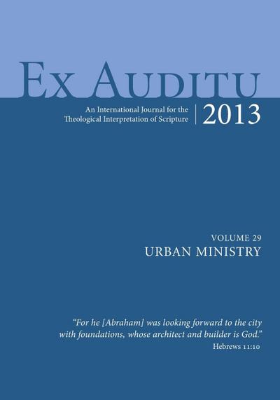 Ex Auditu - Volume 29