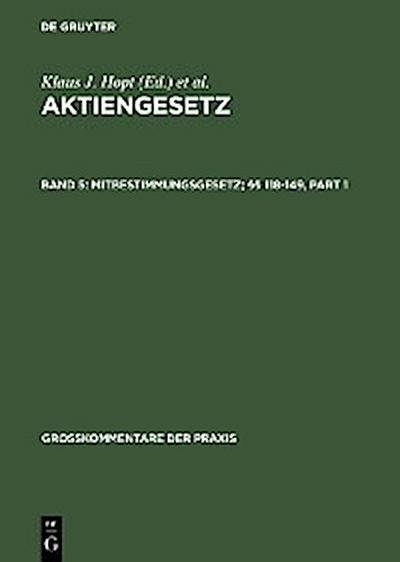 Mitbestimmungsgesetz; §§ 118-149