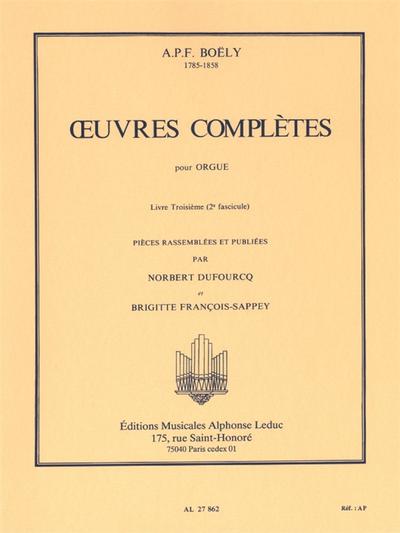 Oeuvres complètes pourorgue vol.3 fascicule 2