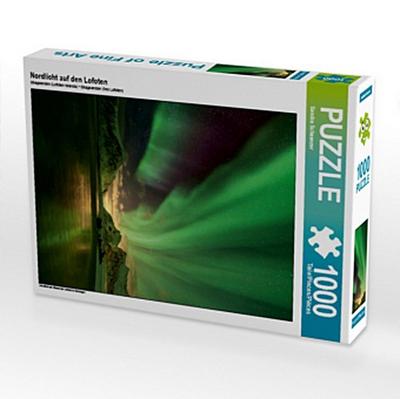 CALVENDO Puzzle Nordlicht auf den Lofoten | 1000 Teile Lege-Größe 64x48cm Foto-Puzzle für glückliche Stunden