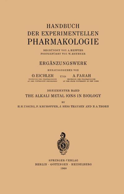 The Alkali Metal Ions in Biology