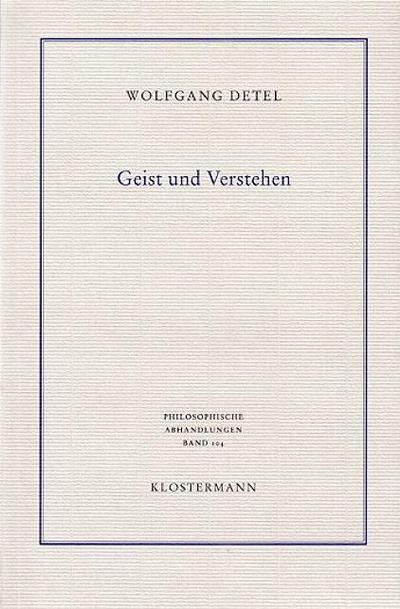 Geist und Verstehen