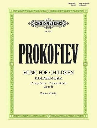 Music for Children: 12 easy pieces for Piano (1935) für Klavier solo op. 65 -Kindermusik
