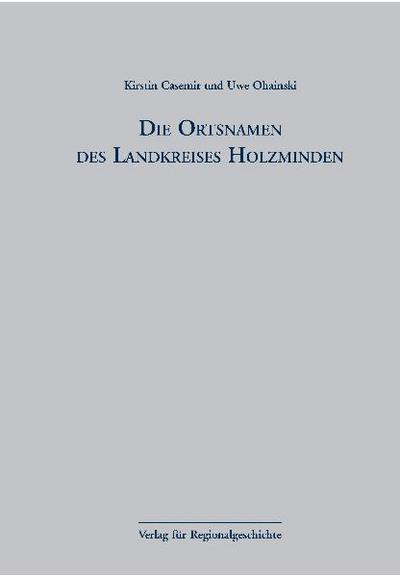 Die Ortsnamen des Landkreises Holzminden