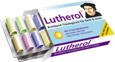 Lutherol, Geschenkbox (imitiert Arzneimittel-Schachtel)