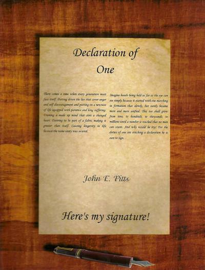 Declaration of One ’Here’s My Signature!’