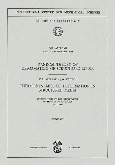 Random Theory of Deformation of Structured Media.Thermodynamics of Deformation in Structured Media