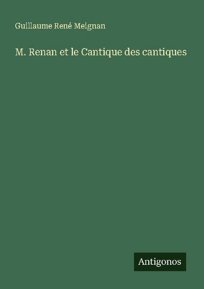 M. Renan et le Cantique des cantiques