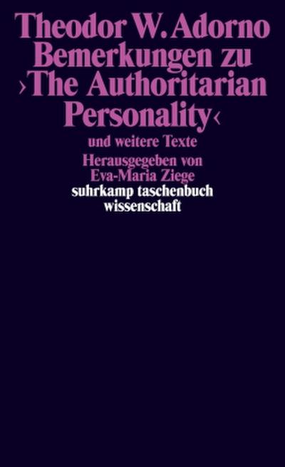 Bemerkungen zu ’The Authoritarian Personality’