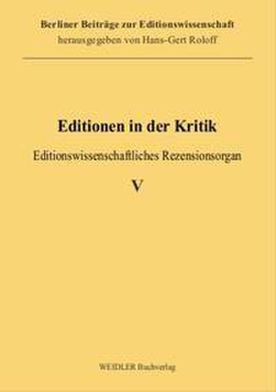 Editionen in der Kritik 5