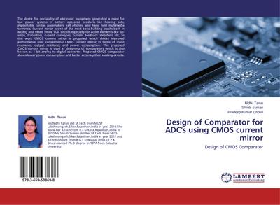 Design of Comparator for ADC’s using CMOS current mirror